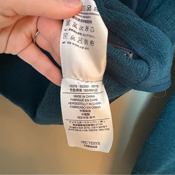 Arc'tery Covert Hoody Long Sleeve Full-Zip Fleece Hoodie Blue Marine Size Small - Picture 9 of 10